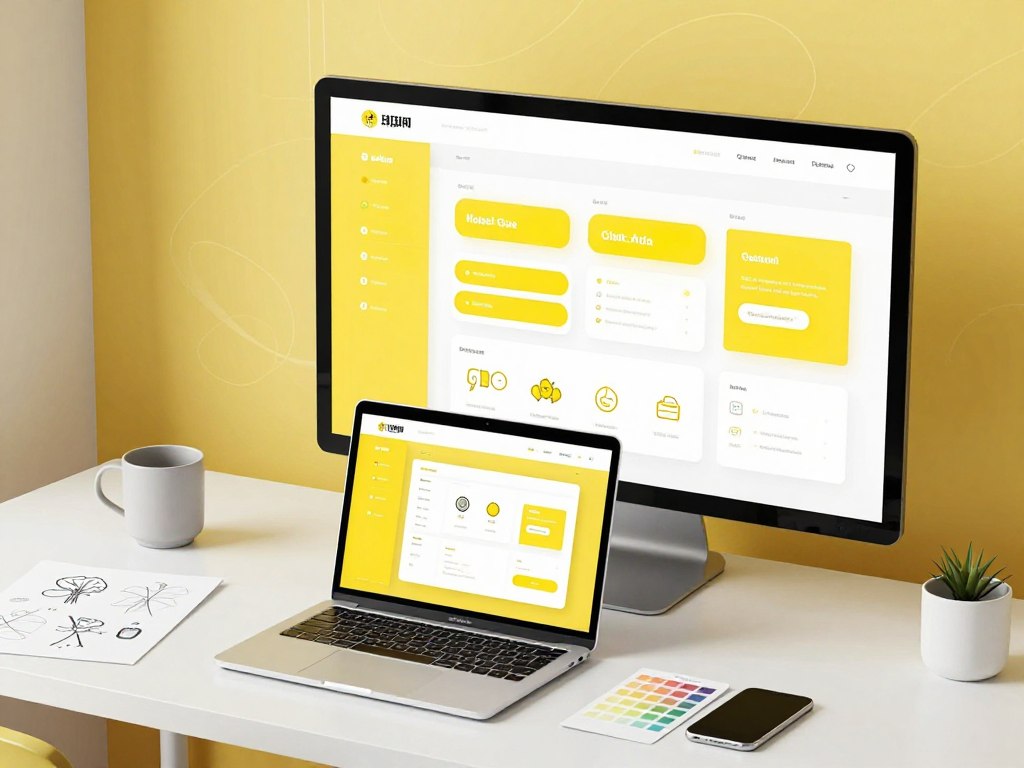 Gelb im UI/UX-Design