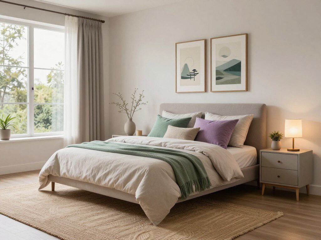 Dekoration im Feng Shui Schlafzimmer