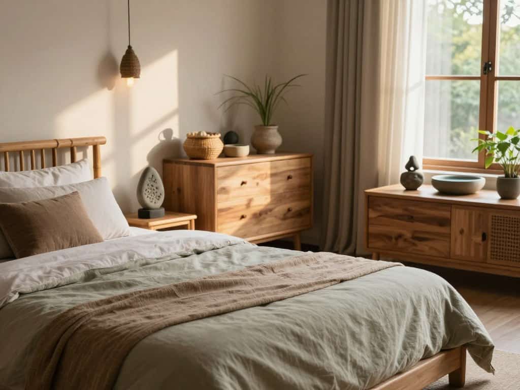Materialien und Accessoires im Schlafzimmer Feng Shui Gestaltung