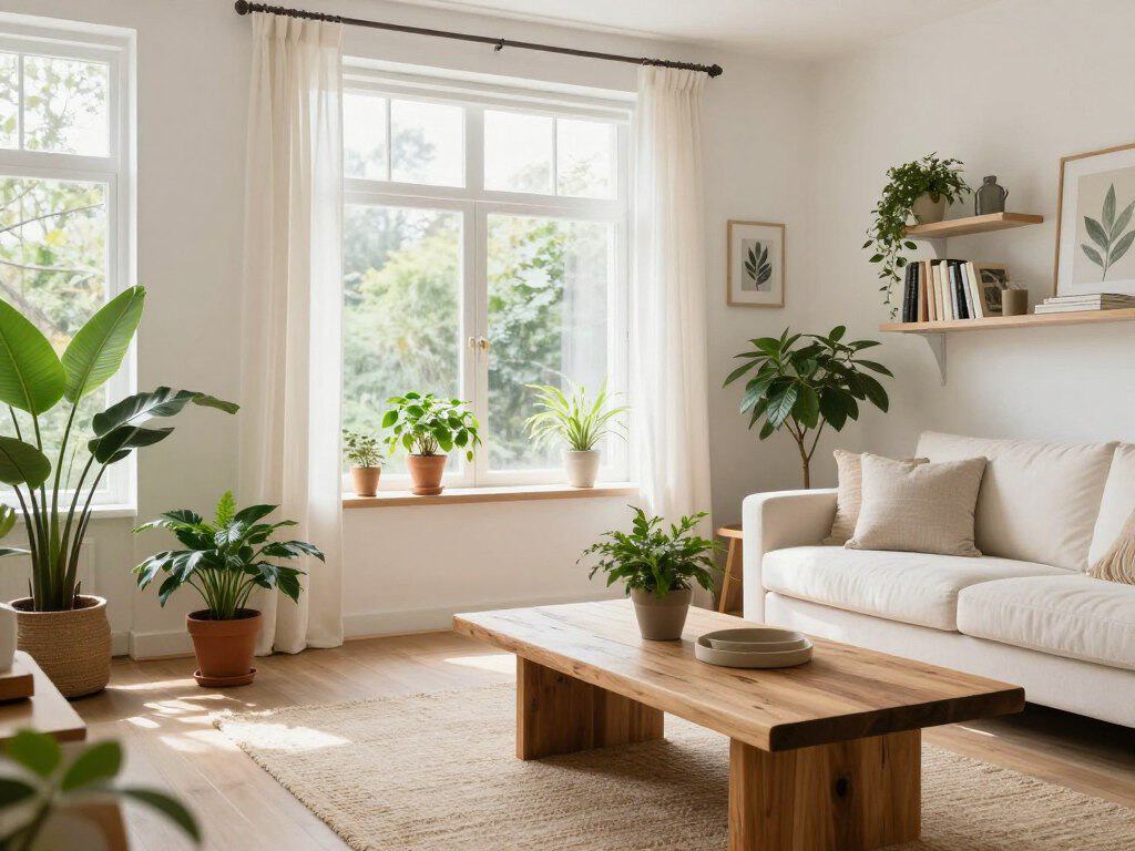 Wandfarbe Weiß im Wohnzimmer