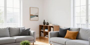 Weiße Wände im Wohnzimmer