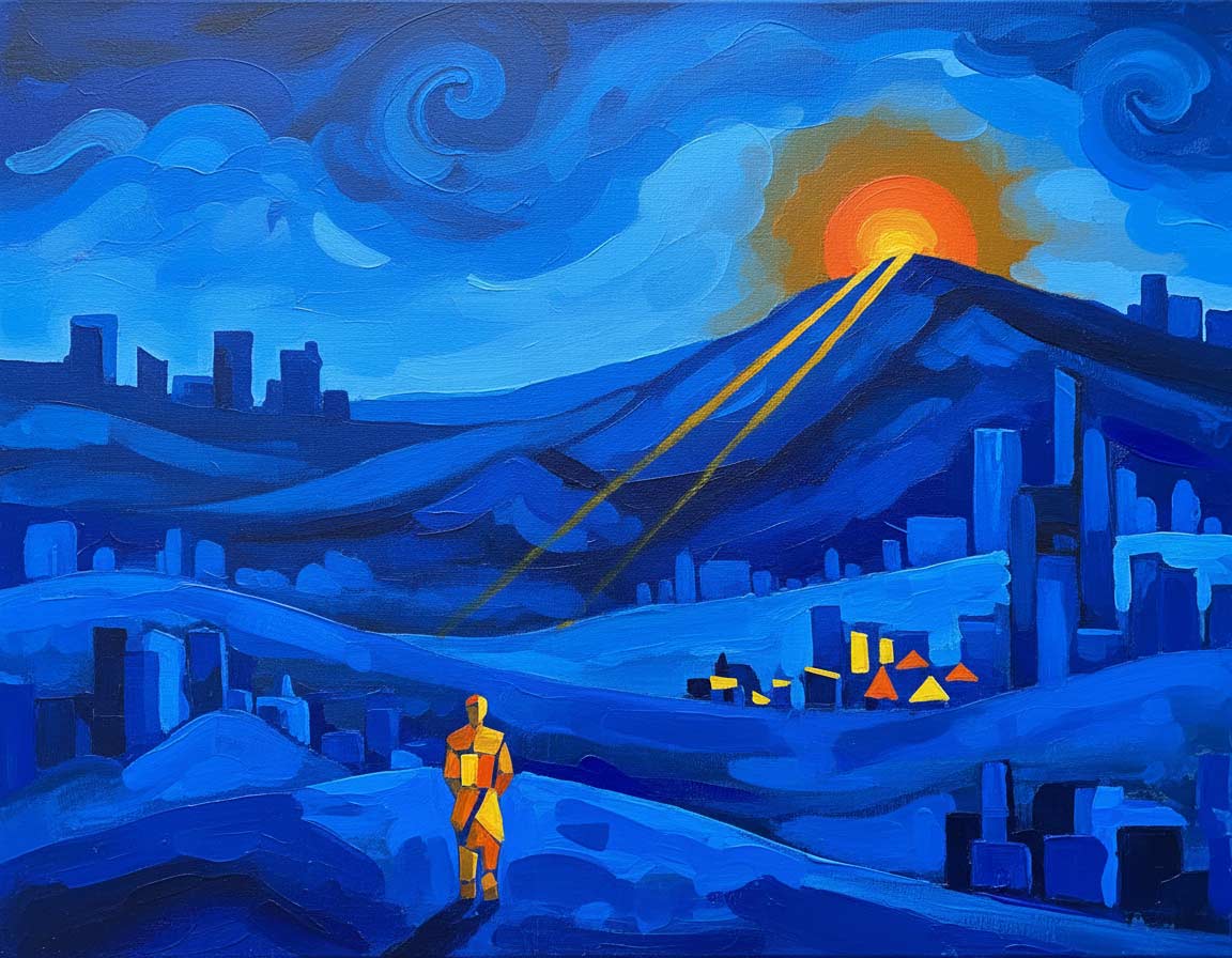 Farbdominanz und Farbakzente im Bild hier mit Blau und Orange Farbdominanz und Farbakzente im Bild hier mit Blau und Orange