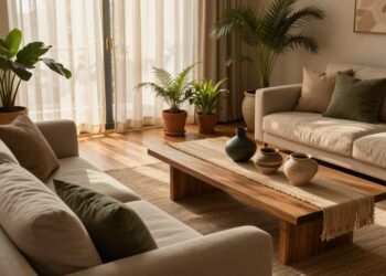 Erdtöne im Wohnzimmer