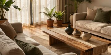 Erdtöne im Wohnzimmer
