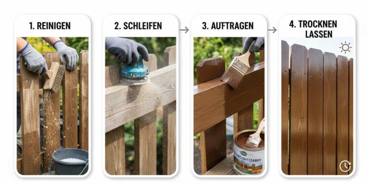 Holzschutzfarbe auftragen – Schritt für Schritt