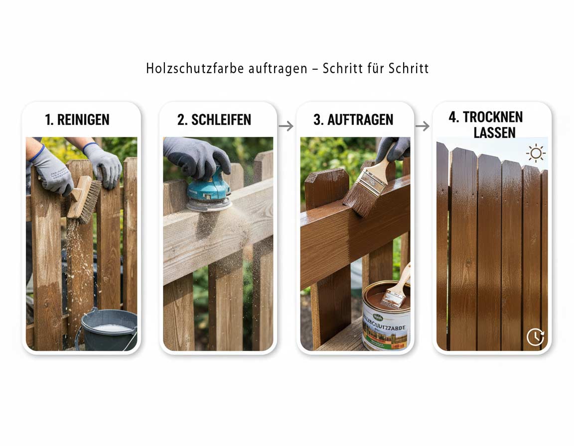 Du betrachtest gerade Holzschutzfarbe auftragen – Schritt für Schritt