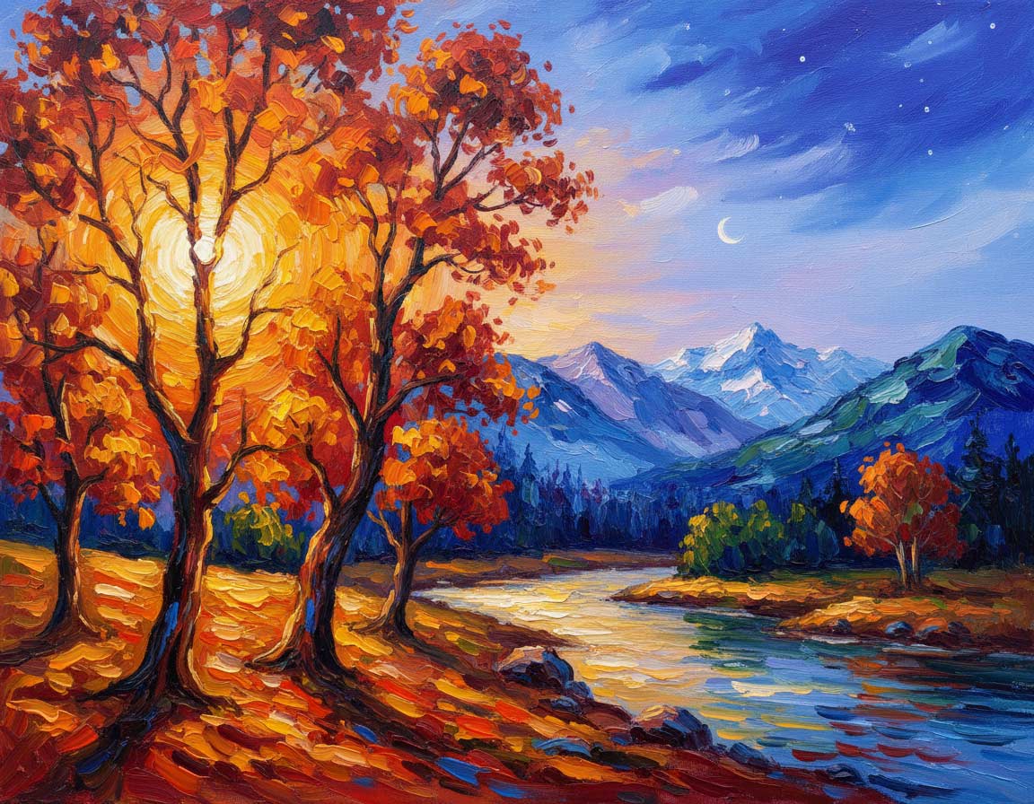 Kalt-Warm-Kontrast in der Kunst am Beispiel in einer Malerei Kalt-Warm-Kontrast in der Kunst am Beispiel in einer Malerei