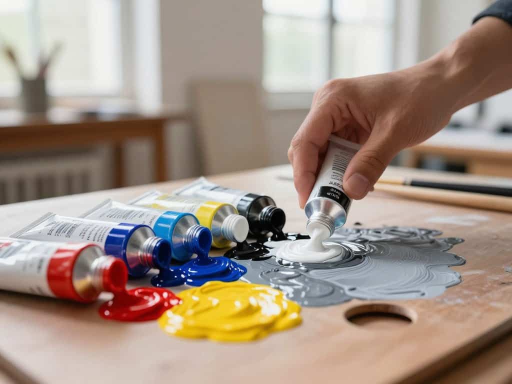 Farben mischen mit Schwarz und Weiß